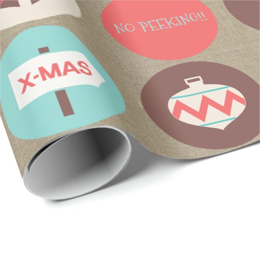 Aangepaste tekst voor moderne kerstfeestdagen cadeaupapier (Rol Hoek)