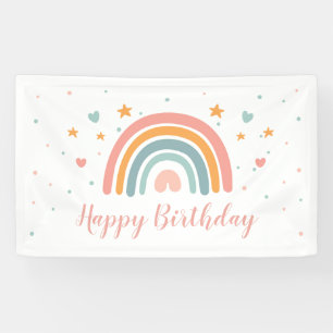 Aangepaste tekst voor moderne regenboogbanner spandoek