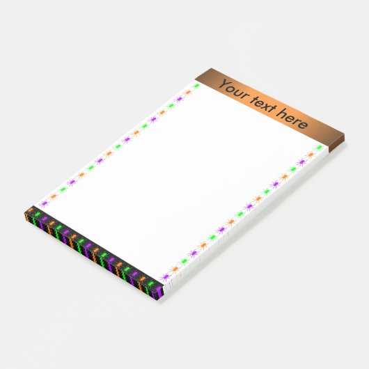 Aangepaste tekst voor multi-heldere spinnen post-it® notes (Schuin)