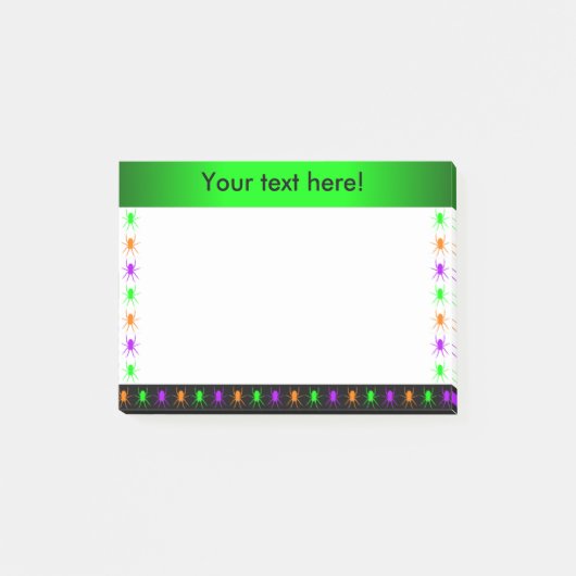 Aangepaste tekst voor multi-heldere spinnen post-it® notes (Voorkant)