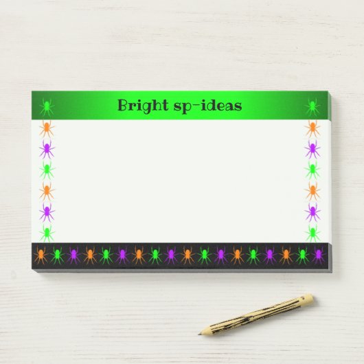 Aangepaste tekst voor multi-heldere spinnen post-it® notes (Op bureau)