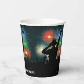 Aangepaste tekst voor Music DJ Papieren Bekers (Achterkant)