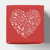 Aangepaste tekst voor muzikaal hart en kleurgunsti bedankdoosjes (Bovenkant)