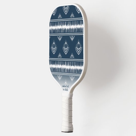 Aangepaste tekst voor Navy Blue Boho Chic Fringe Pickleball Paddle (Links)