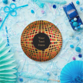 Aangepaste tekst voor optische schijfverlichting papieren bordje (Feest)