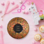 Aangepaste tekst voor optische schijfverlichting papieren bordje (Feest)