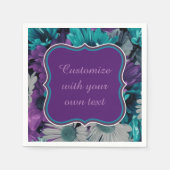 Aangepaste tekst voor Paarse en blauwe ventilator Servet (Voorkant)