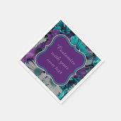 Aangepaste tekst voor Paarse en blauwe ventilator Servet (Hoek)