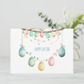 Aangepaste tekst voor paaseierboom feestdagenkaart (Staand voorkant)