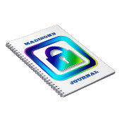 Aangepaste tekst voor padlock notitieboek (Rechterzijde)