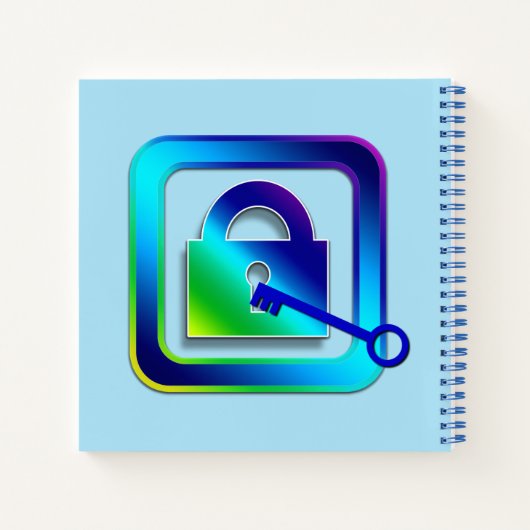 Aangepaste tekst voor padlock notitieboek (Achterkant)