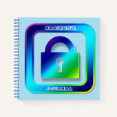 Aangepaste tekst voor padlock notitieboek (Voorkant)