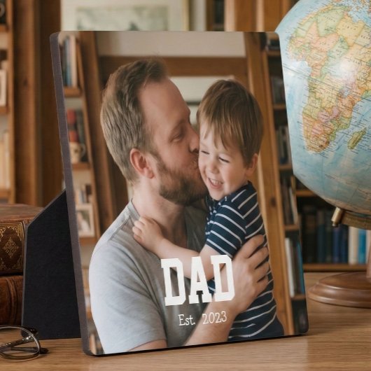 Aangepaste tekst voor papa in moderne stijl fotoplaat