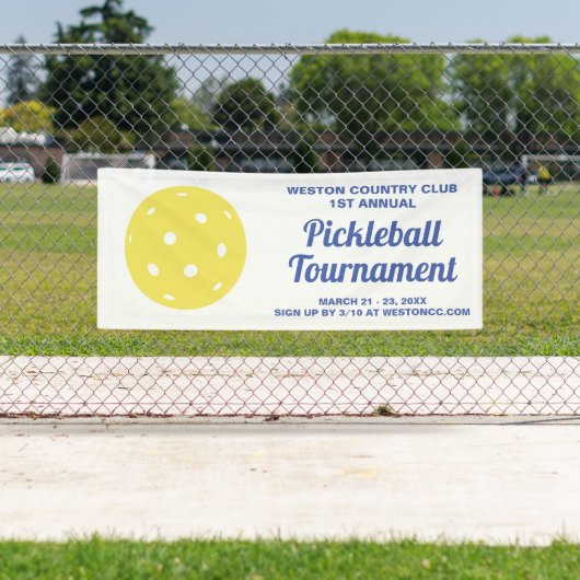 Aangepaste tekst voor Pickleball Tournament Aangep Spandoek (Insitu)