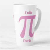 Aangepaste tekst voor pi's/Cutie Pi Latte Mok (Rechterhoek)
