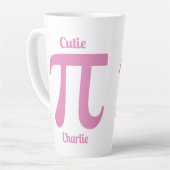 Aangepaste tekst voor pi's/Cutie Pi Latte Mok (Linkerhoek)