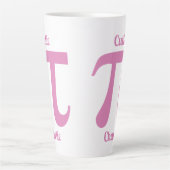 Aangepaste tekst voor pi's/Cutie Pi Latte Mok (Voorkant)