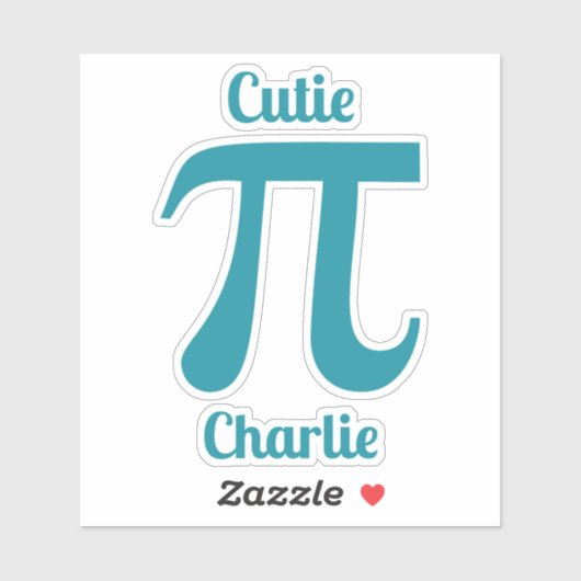 Aangepaste tekst voor pi's/Cutie Pi Sticker (Vel)