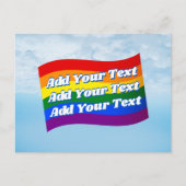 Aangepaste tekst voor regenboogvlag Gay Pride tot  Briefkaart (Voorkant)