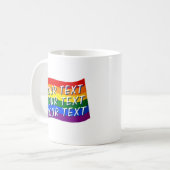 Aangepaste tekst voor regenboogvlag Gay Pride tot Koffiemok (Voorkant links)