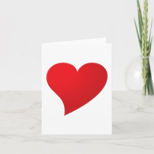 Aangepaste tekst voor rode hartslag moderne Valent Notitiekaartje (Voorkant)