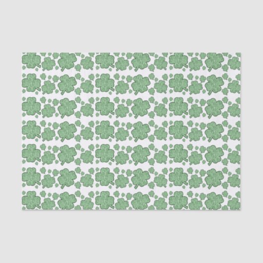 Aangepaste tekst voor Shamrock Pattern Tissuepapier (Voorkant)