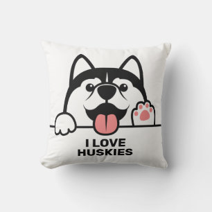 Aangepaste tekst voor Siberian Husky Kussen
