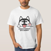 Aangepaste tekst voor Siberian Husky T-shirt (Voorkant)
