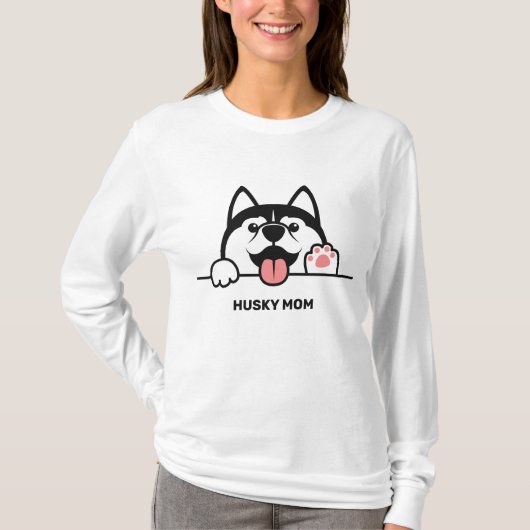 Aangepaste tekst voor Siberian Husky T-shirt (Voorkant)