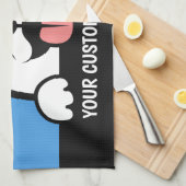 Aangepaste tekst voor Siberian Husky Theedoek (Quarter Fold)