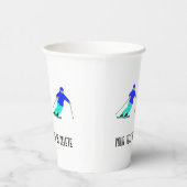 Aangepaste tekst voor skier-sneeuwskoping papieren bekers (Rechts)