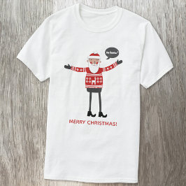 Aangepaste tekst voor snelle kerstman t-shirt