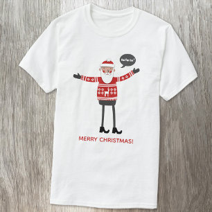 Aangepaste tekst voor snelle kerstman t-shirt