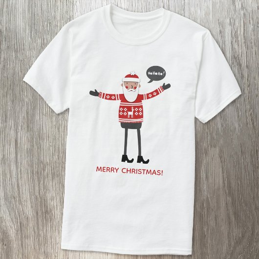 Aangepaste tekst voor snelle kerstman t-shirt