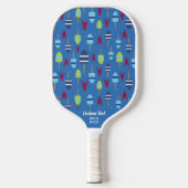 Aangepaste tekst voor standaard rode lobster en bu pickleball paddle (Voorkant)