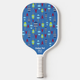 Aangepaste tekst voor standaard rode lobster en bu pickleball paddle