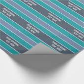 Aangepaste tekst voor stripes Pattern-verpakkingpa Cadeaupapier (Hoek)