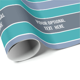 Aangepaste tekst voor stripes Pattern-verpakkingpa Cadeaupapier
