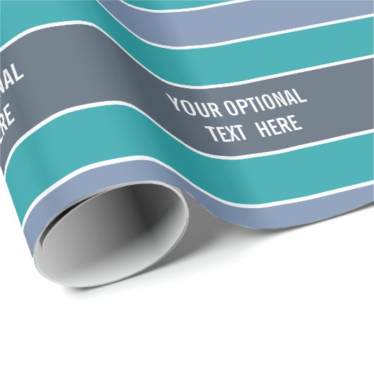 Aangepaste tekst voor stripes Pattern-verpakkingpa Cadeaupapier (Rol Hoek)