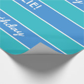 Aangepaste tekst voor stripes Pattern-verpakkingpa Cadeaupapier (Hoek)