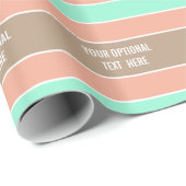 Aangepaste tekst voor stripes Pattern-verpakkingpa Cadeaupapier (Rol Hoek)