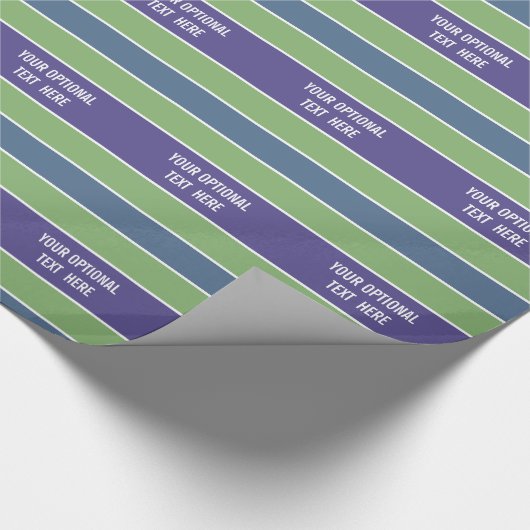 Aangepaste tekst voor stripes Pattern-verpakkingpa Cadeaupapier (Hoek)
