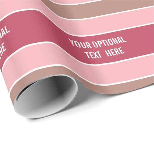 Aangepaste tekst voor stripes Pattern-verpakkingpa Cadeaupapier (Rol Hoek)