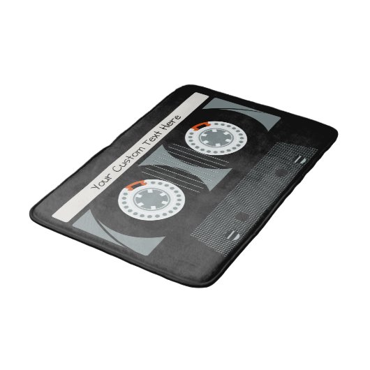 Aangepaste tekst voor tapetape met Retro Casette Badmat (Gekanteld)