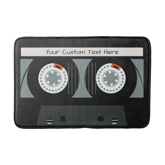 Aangepaste tekst voor tapetape met Retro Casette Badmat (Voorkant)