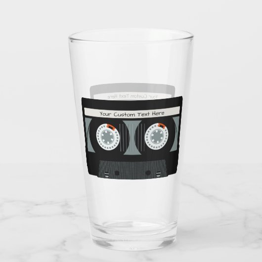 Aangepaste tekst voor tapetape met Retro Casette Glas (Achterkant)