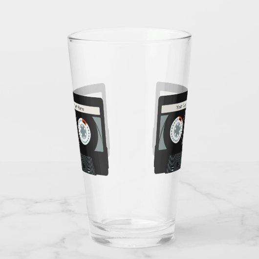 Aangepaste tekst voor tapetape met Retro Casette Glas (Rechts)