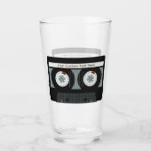 Aangepaste tekst voor tapetape met Retro Casette Glas (Voorkant)