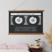 Aangepaste tekst voor tapetape met Retro Casette Hangend Wandkleed (Slaapkamer)