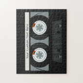 Aangepaste tekst voor tapetape met Retro Casette Legpuzzel (Verticaal)